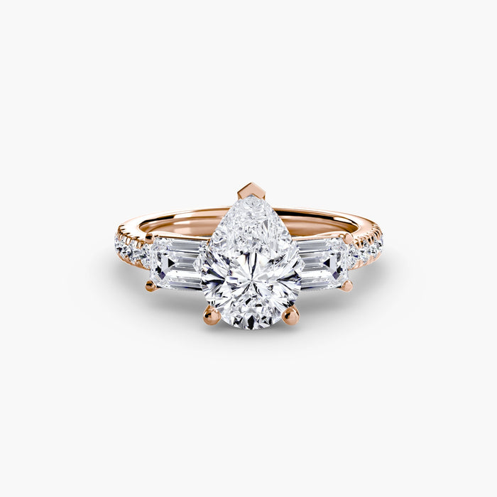 Three - Stone Ring with Pavé Band 4 - MIMUKA