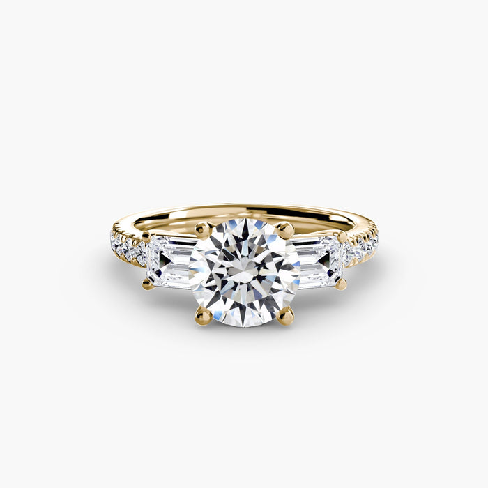Three - Stone Ring with Pavé Band 4 - MIMUKA