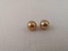 A Pair of Golden Color South Sea Pearls, 10 mm, Round -  The South Sea Pearl