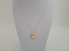 A Deep Golden Natural Color South Sea Pearl 13.30 mm 18 Karat Solid Gold Pendant Necklace -  The South Sea Pearl