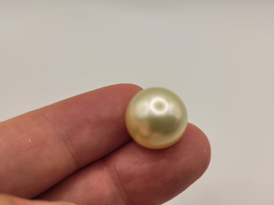 14 mm Round Natural Golden Color and High Luster - Only at  The South Sea Pearl
