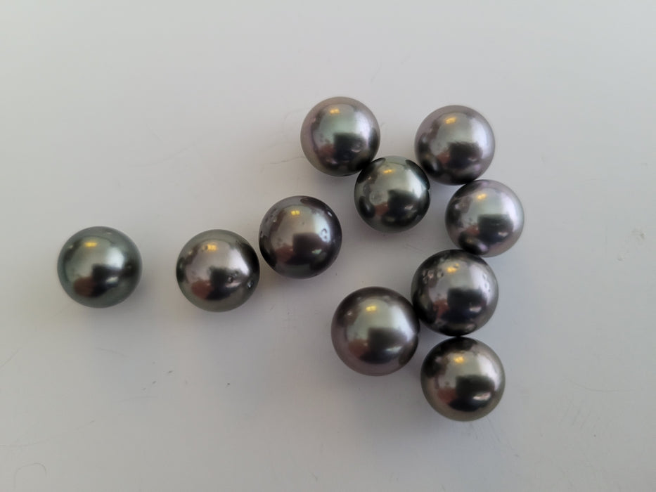 Tahiti Pearls 9 mm Round, High Luster, Wholesale Lot 10 pieces - Only at  The South Sea Pearl