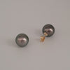 Tahiti Pearl Earrings 12 mm AAA Quality High Luster 18K Solid Gold |  The South Sea Pearl |  The South Sea Pearl