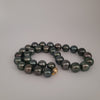 Tahiti Pearls 12-14 mm Dark Color and High Luster, 18 Karat Solid Gold Clasp |  The South Sea Pearl |  The South Sea Pearl