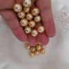 Golden Color South Sea Pearl Earring 9 mm, 18 Karat Gold | The South Sea Pearl |  The South Sea Pearl