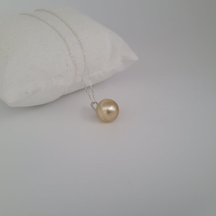 Golden South Sea Pearl 12 mm High Luster Pendant |  The South Sea Pearl |  The South Sea Pearl