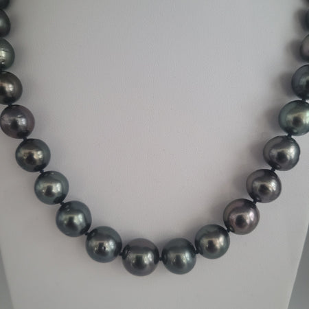 A Tahiti Pearls Necklace of Dark Multicolor 10-11 mm |  The South Sea Pearl |  The South Sea Pearl