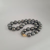 Tahiti Pearls 12-15 mm Dark Natural Color Round Shape, 18K Gold clasp |  The South Sea Pearl |  The South Sea Pearl