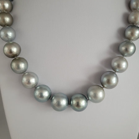 Tahiti Pearls 12-15 Round Natural Silver Color |  The South Sea Pearl |  The South Sea Pearl
