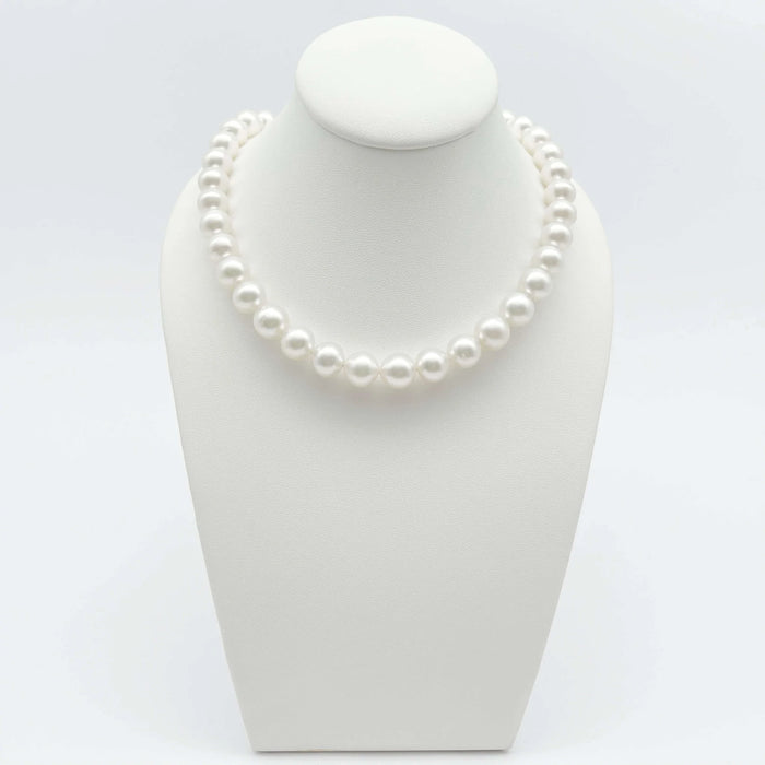 White South Sea Pearls Necklace 10-11.40 mm, High Luster, 18 Karat Solid Gold Clasp |  The South Sea Pearl |  The South Sea Pearl