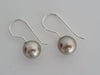 Tahiti Pearl Dangle Earrings 9-10 mm Round Natural Color and Luster |  The South Sea Pearl |  The South Sea Pearl