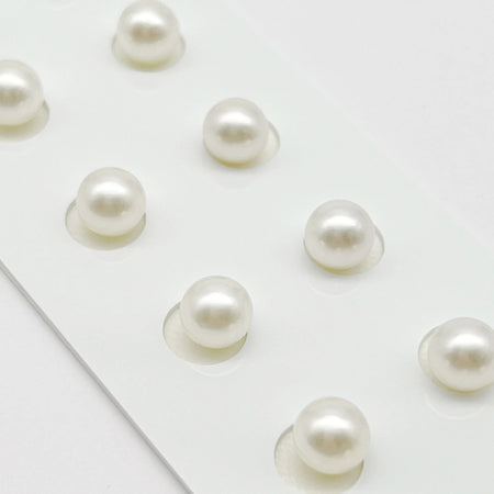 White Round South Sea Pearls Loose Pairs 8 mm |  The South Sea Pearl |  The South Sea Pearl