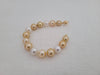 South Sea Pearl Bracelet Golden & White Color 10-12 mm, 18 Karats Gold Clasp - Only at  The South Sea Pearl
