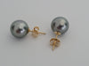 Beautiful Tahitian Pearl Earrings, Manufactured in 18K Yellow Gold & 925 mls Sterling Silver - Only at  The South Sea Pearl