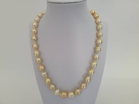 Golden South Sea Pearl Necklace, Natural Color and Very High Luster, 18 Karat Solid Gold - Only at  The South Sea Pearl