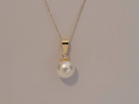 18K Akoya Pearl Pendant 9 mm Round AAA 18 Karats Solid Gold Pendant Necklace -  The South Sea Pearl