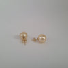 Golden South Sea Pearls Stud Earrings 11 mm 18 Karat Gold |  The South Sea Pearl |  The South Sea Pearl