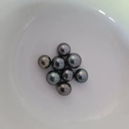Loose Tahitian Pearls of Natural Dark Color and High Luster, size 10-11 mm -  The South Sea Pearl