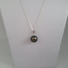 Pendant of a Tahiti Pearl 12 mm Round Dark Color High Luster |  The South Sea Pearl |  The South Sea Pearl