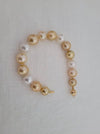 South Sea Pearl Bracelet Golden & White Color 10-12 mm, 18 Karats Gold Clasp - Only at  The South Sea Pearl