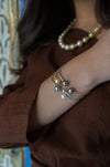 Stackable Pearl Bracelets, with 9-10mm Tahitian and South Sea Pearls - 925 Sterling Silver Adaptable Bangle - The South Sea Pearl