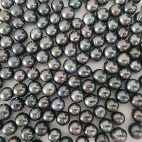 Loose dark Tahitian cultured pearls 10-11mm round (Pinctada margaritifera) — The South Sea Pearl