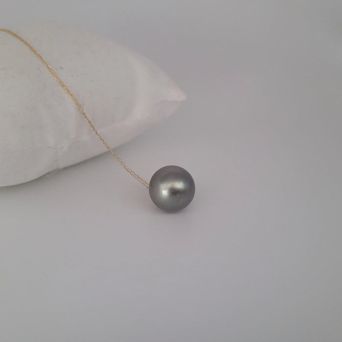 Tahiti Pearl 14 mm Round, 18K Solid Gold |  The South Sea Pearl |  The South Sea Pearl
