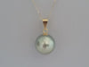 Tahiti Pearl 13 mm Round Silver-Green Natural Color - Only at  The South Sea Pearl