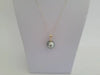 Tahiti Pearl 14 mm Silver- Green Natural Color, 18 Karat Solid Gold Pendant Necklace -  The South Sea Pearl