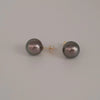 Tahiti Pearl Earrings 12 mm AAA Quality High Luster 18K Solid Gold |  The South Sea Pearl |  The South Sea Pearl