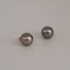 Tahiti Pearl Earrings 12 mm AAA Quality High Luster 18K Solid Gold |  The South Sea Pearl |  The South Sea Pearl