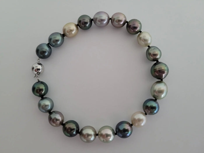 Tahiti-Perlen in Multicolor Armbänder 9-10 mm