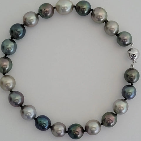 Tahitian pearl Bracelet 9-10mm multicolor (Pinctada margaritifera) — The South Sea Pearl