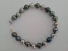Tahiti Pearls 9-10 mm of Natural Multicolors,  18 karat White Gold Clasp - Only at  The South Sea Pearl