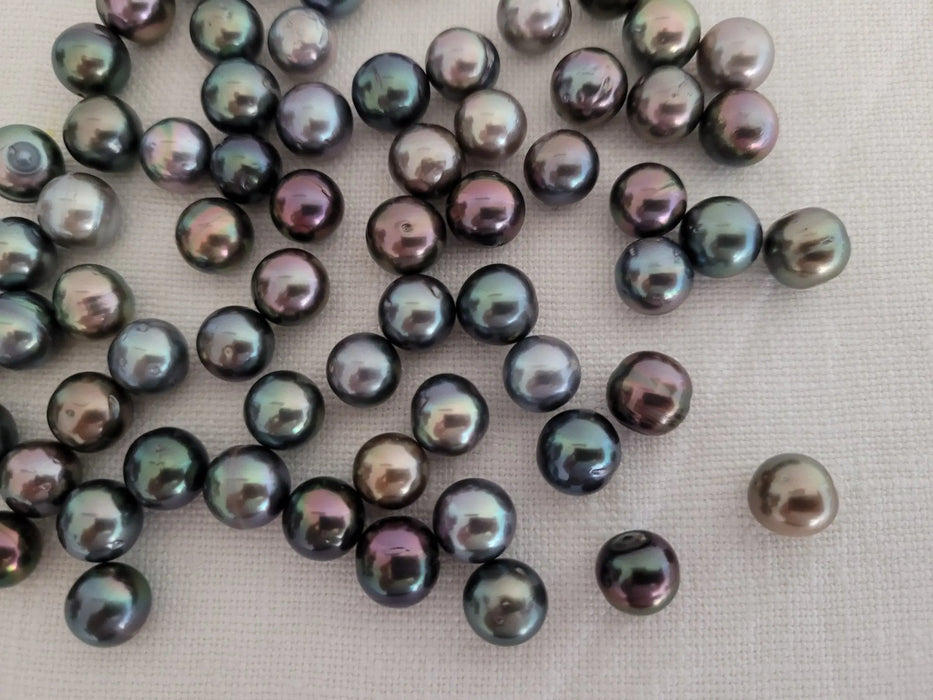 Tahiti Pearls 9 mn Natural Dark Multicolor, High Luster, Wholesale Lot - Only at  The South Sea Pearl