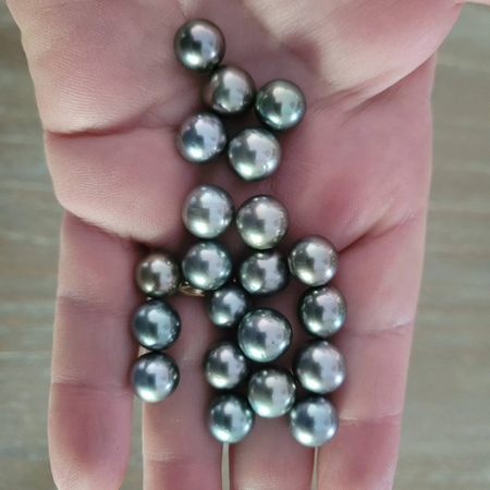 Loose Tahitian Pearls of Natural Color, Size of 10-11 mm -  The South Sea Pearl
