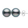 Tahitian Pearl Earrings in 925 Sterling Silver - Sizes from 9-11mm -  The South Sea Pearl