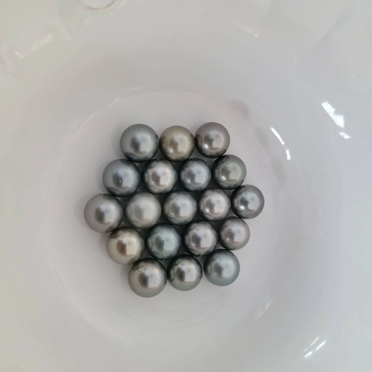 Loose Tahitian Pearls of Natural Color and High Luster 12-13 mm Round -  The South Sea Pearl