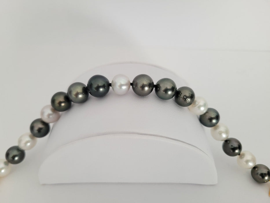 A South Sea Pearls & Tahiti Bracelet 18 Karat Solid Gold - The South Sea Pearl