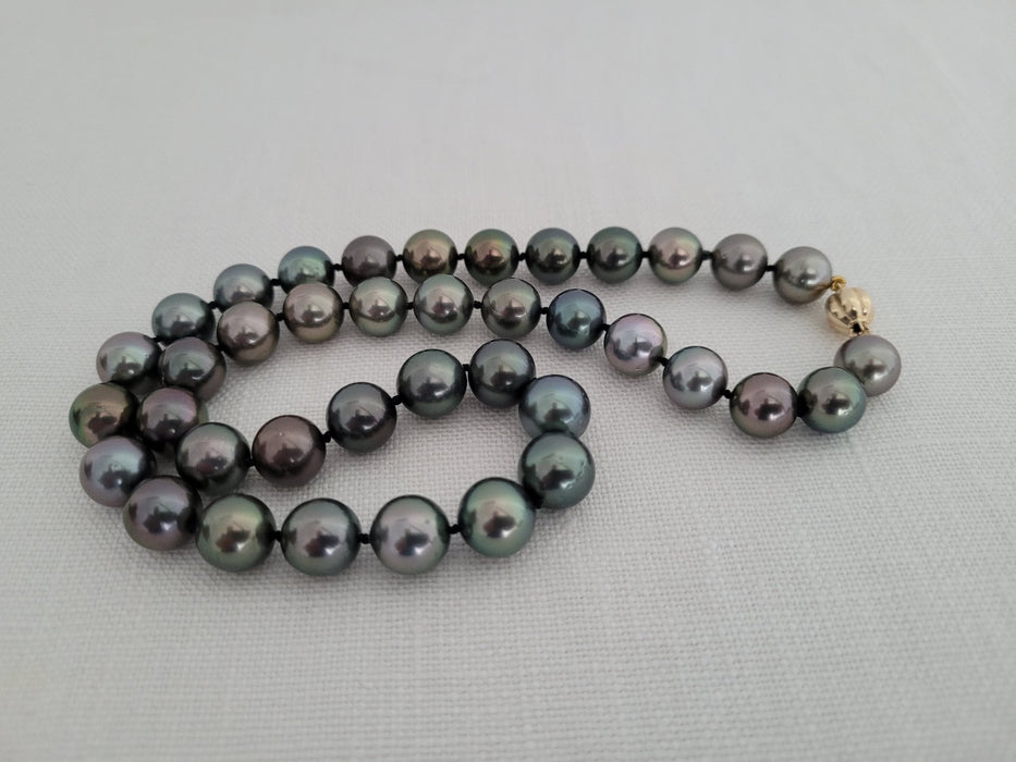 Black Pearl Necklace - Tahiti Pearls 10-11 mm AAA Quality Natural Color and Luster - Only at  The South Sea Pearl