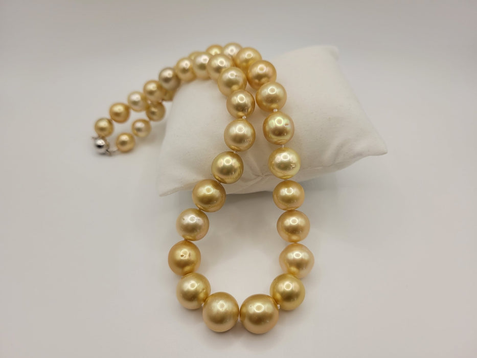 Deep Golden South Sea Pearls 10-12 mm Natural Color and High Luster - Only at  The South Sea Pearl
