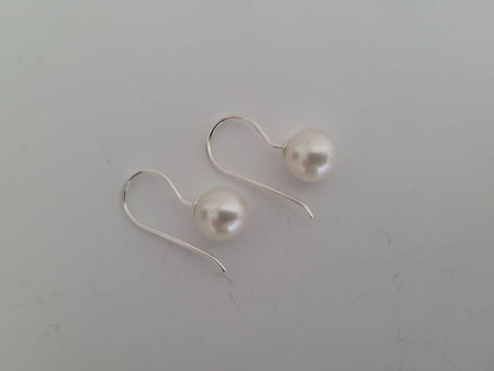 Earrings Dangle 18 Karat Gold 9-10 mm South Sea Pearls - The South Sea Pearl