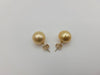 Golden South Sea Pearl Earrings 11 mm 18 Karat Gold - The South Sea Pearl