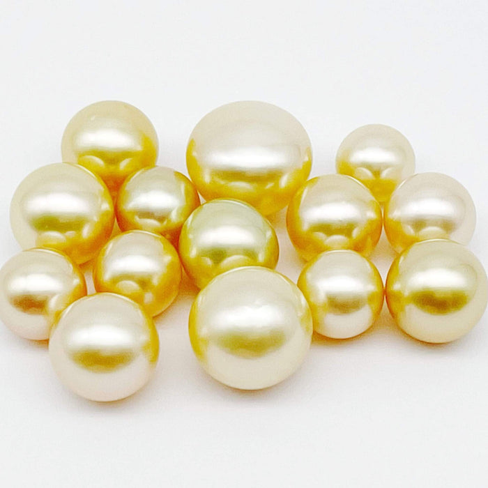 Golden South Sea Pearls 10-15 mm 14 pcs Semi-Round - Only at  The South Sea Pearl