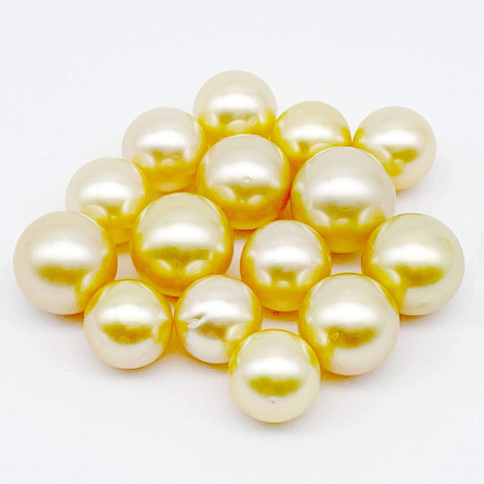 GOLDEN SOUTH SEA PEARLS 9-12 MM LOOSE WHOLESALE LOT 15 PCS - Only at  The South Sea Pearl