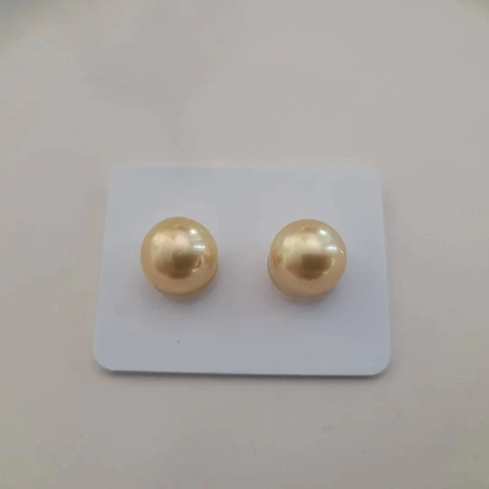 Loose Golden South Sea Pearls of Deep Golden Color, Fine Quality, Round Shape, 10 mm -  The South Sea Pearl