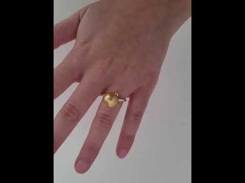 12 mm Gouden Zuidzee Parel Ring