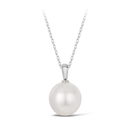 White South Sea Pearl Pendant, Sizes from 9 to 11mm, Manufactured In 925 Sterling Silver |  The South Sea Pearl |  The South Sea Pearl