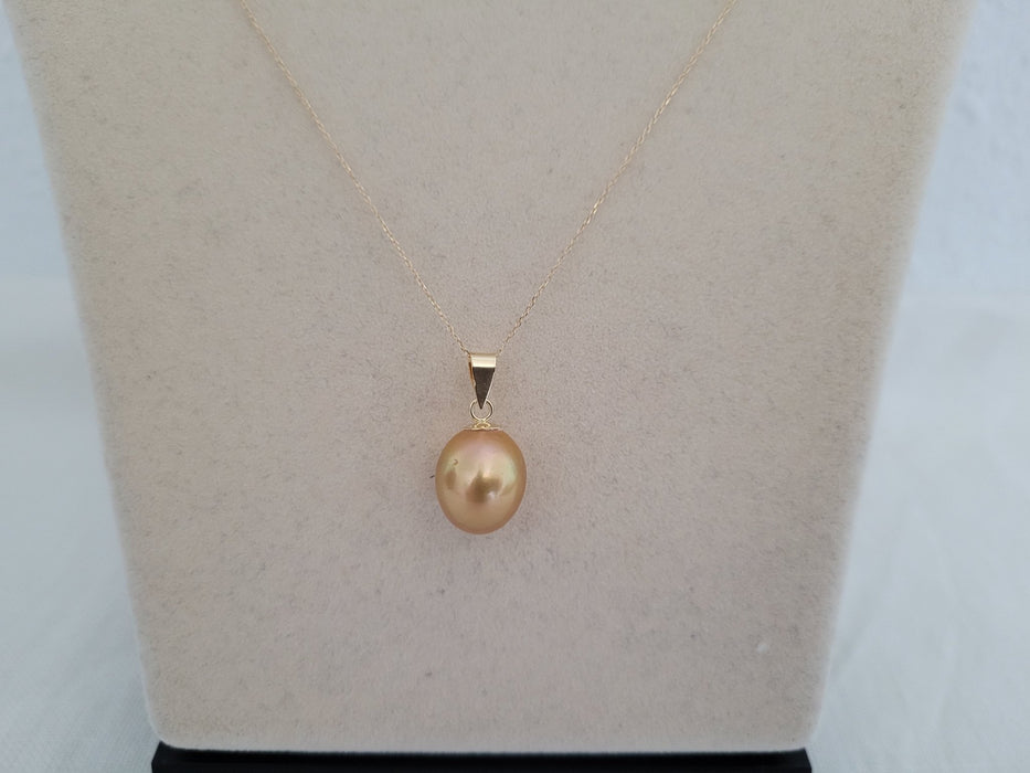 Sourh Sea Pearl Tear-Drop 11×15 Deep Golden - Only at  The South Sea Pearl