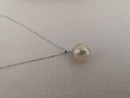 South Sea Pearl 13 mm Round 14K White Gold Pendant Necklace - Only at  The South Sea Pearl